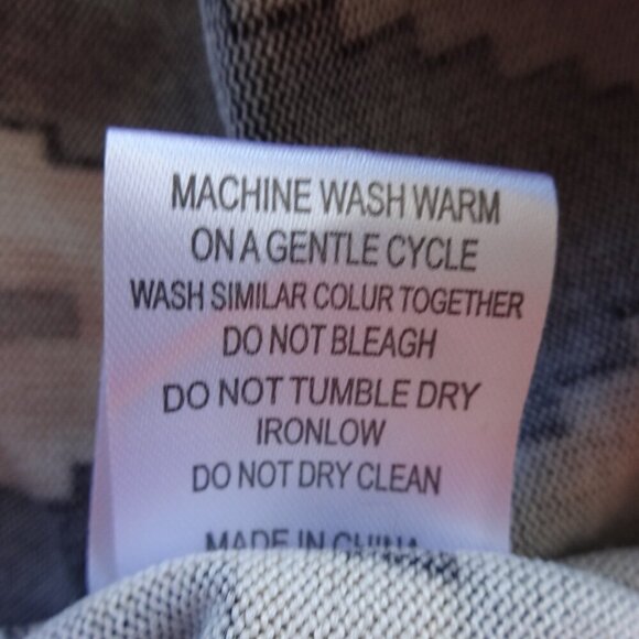 Reborn maxi dress size L, black bodice, grey& cream geometric print on skirt VGC - Picture 15 of 15